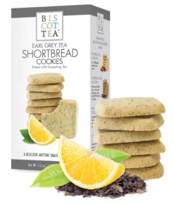 Biscottea, Earl Grey Shortbread, 5.6 Oz Box