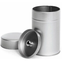 Silver Round Tin, 4oz Inner Seal