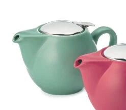 Matte Teal Grey Teapot, 17oz