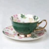 Green Rose Chintz Cup & Saucer 2 Green Rose Chintz Cup & Saucer -Simpson & Vail Store A2287