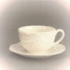 Cream Victorian Tea Cup & Saucer 1 Cream Victorian Tea Cup & Saucer -Simpson & Vail Store A2296