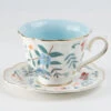Blue Leaf Cup & Saucer -Simpson & Vail Store A2324