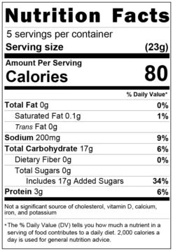 Masaala Chai Latte - Organic - Ginger/Chili Chai Powder, 4oz Pkg - WS -Simpson & Vail Store Chai Powders US NutritionLabel 594ed1d2 df95 456e 8013 09b36a131423