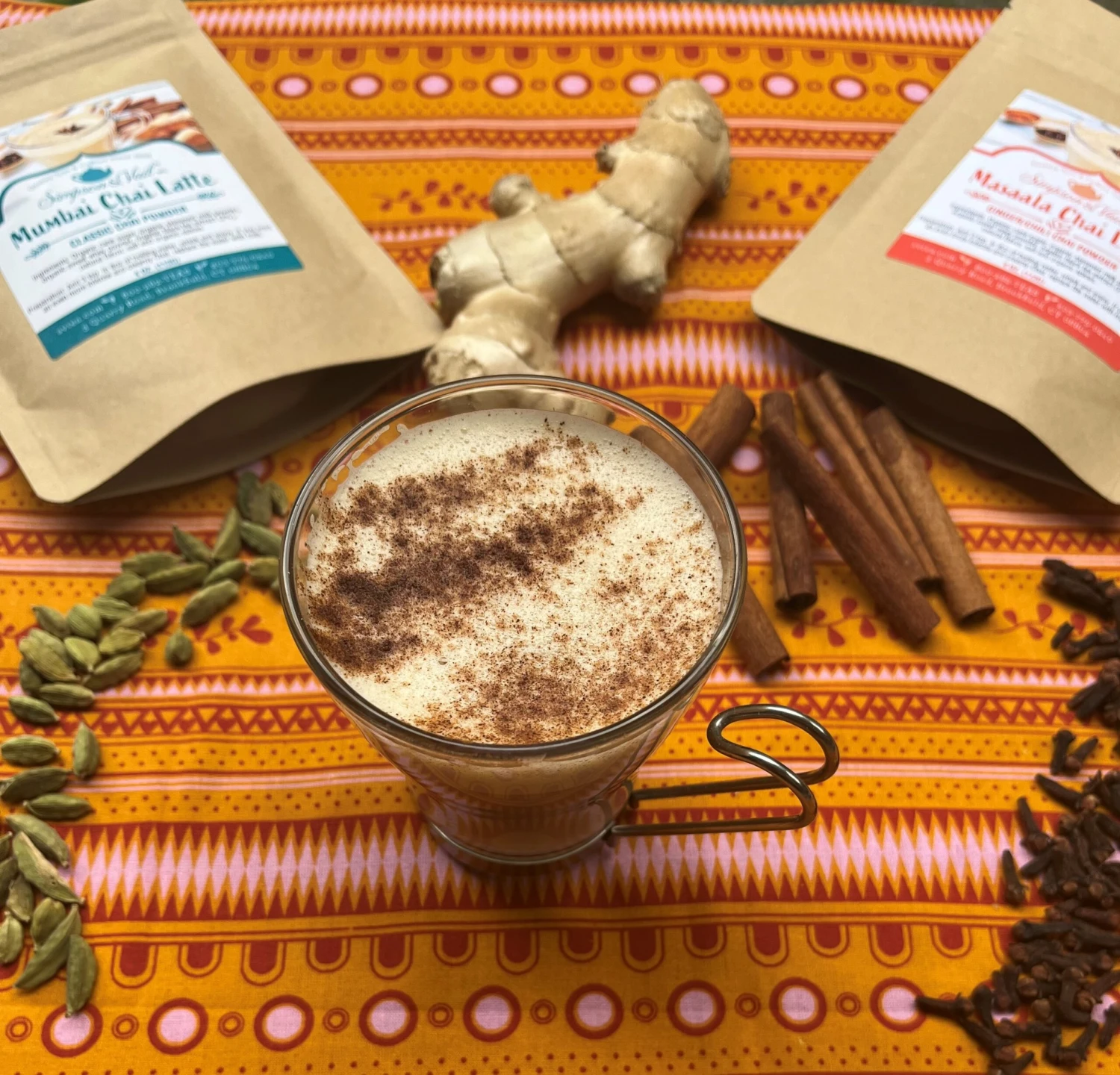 Masaala Chai Latte - Organic - Ginger/Chili Chai Powder, 4oz Pkg 5 Masaala Chai Latte - Organic - Ginger/Chili Chai Powder, 4oz Pkg - Image 3