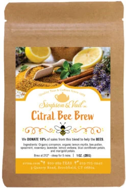 Citral Bee Brew - Herbal Tisane - WS -Simpson & Vail Store CitralBeeBrew 1ozbag