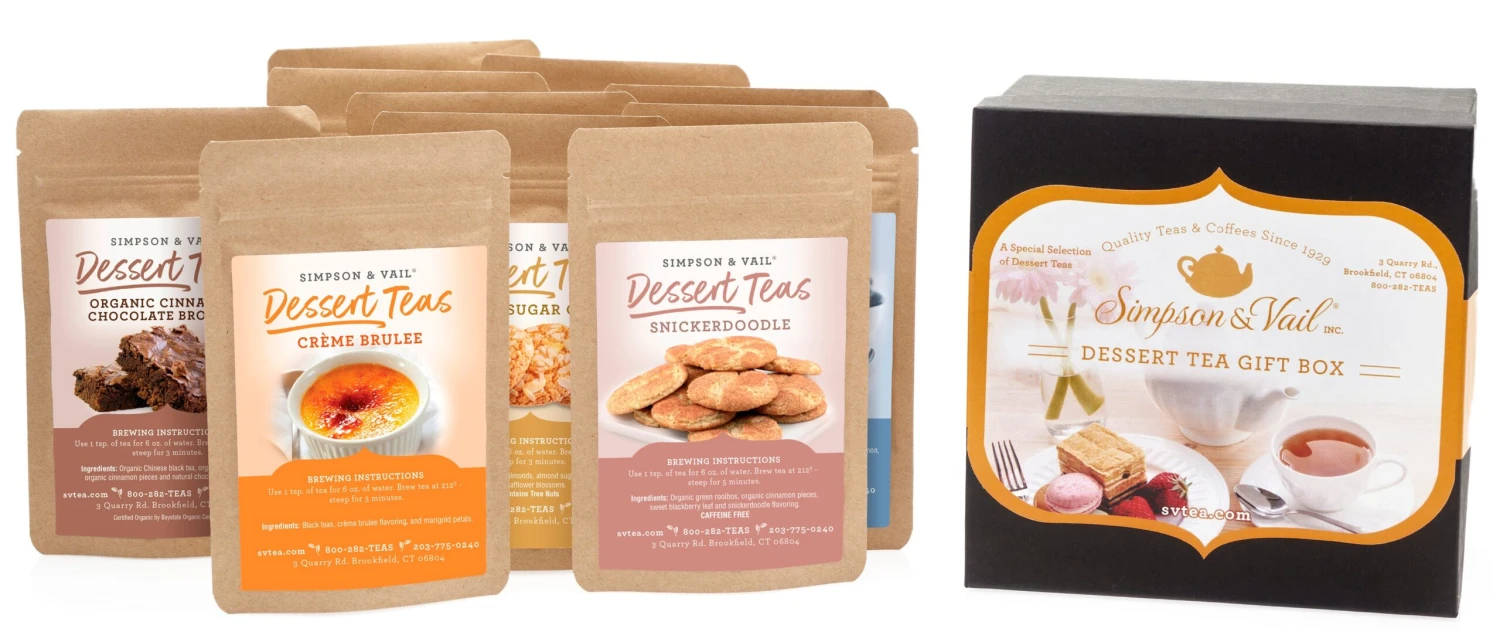 Dessert Tea Sampler Gift - 10 Packages - WS 3 Dessert Tea Sampler Gift - 10 Packages - WS