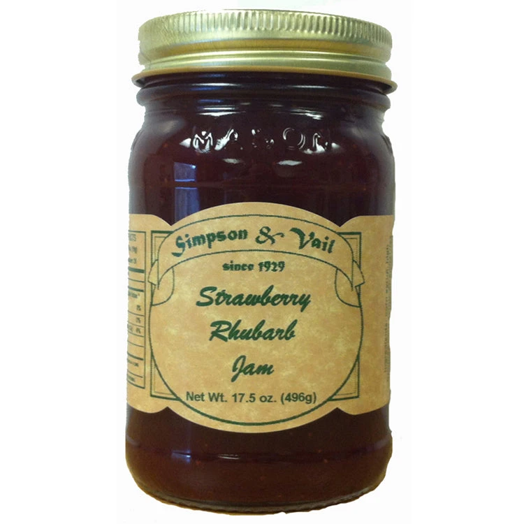 S&V Natural Strawberry Rhubarb Jam, 17.5 Oz - WS 3 S&V Natural Strawberry Rhubarb Jam, 17.5 Oz - WS