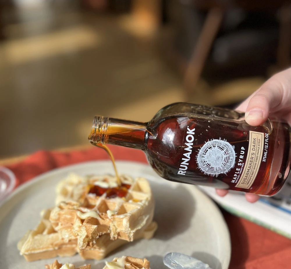 Runamok Sugarmaker's Dark: Wood-Fired Vermont Maple Syrup, 375ml 4 Runamok Sugarmaker's Dark: Wood-Fired Vermont Maple Syrup, 375ml - Image 2