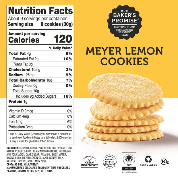 Meyer Lemon Moravian Cookies, 9oz Box 4 Meyer Lemon Moravian Cookies, 9oz Box - Image 2