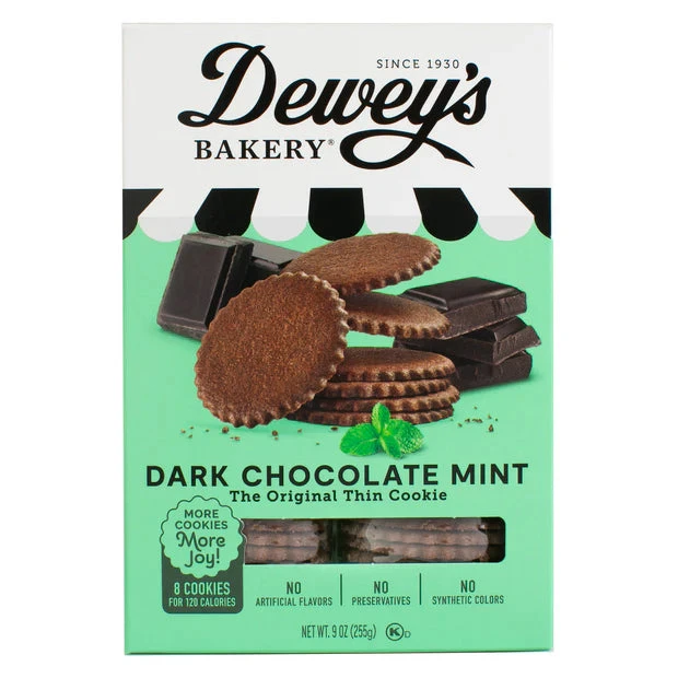 Dark Chocolate Mint Moravian Cookies 9oz Box 3 Dark Chocolate Mint Moravian Cookies 9oz Box
