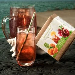 Pomegranate & Orange Green Fruits Iced Teabags 9 Pomegranate & Orange Green Fruits Iced Teabags -Simpson & Vail Store IcedTbs POCover