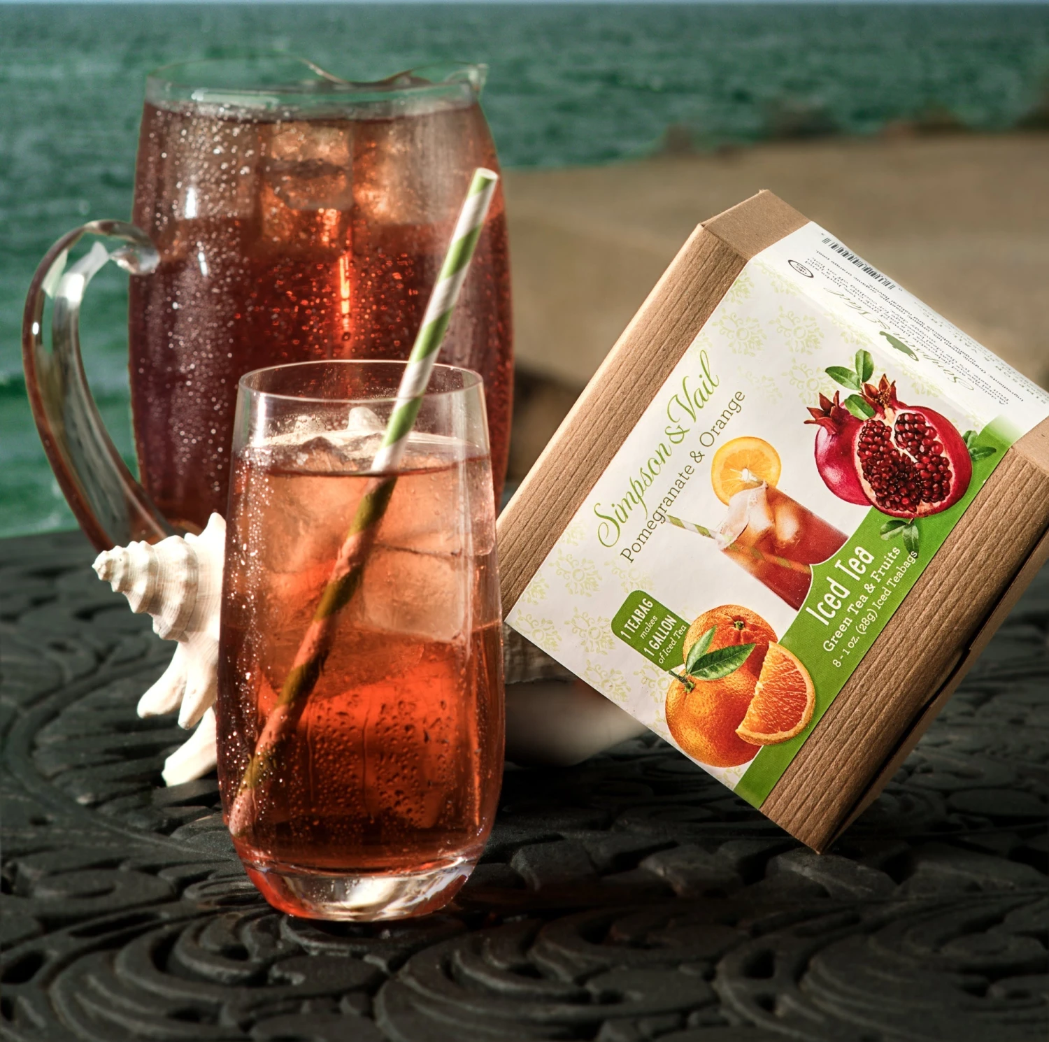 Pomegranate & Orange Green Fruits Iced Teabags - WS 6 Pomegranate & Orange Green Fruits Iced Teabags - WS - Image 4