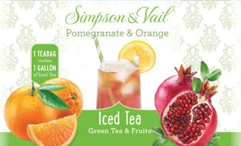 Pomegranate & Orange Green Fruits Iced Teabags 4 Pomegranate & Orange Green Fruits Iced Teabags - Image 2