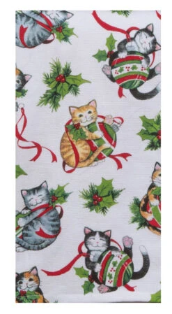 Tea Towels 41 Tea Towels -Simpson & Vail Store KD Meowy Xmas Ornament