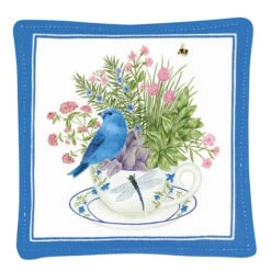 Spiced Mug Mats -Simpson & Vail Store SMM BlueBirdFlowers