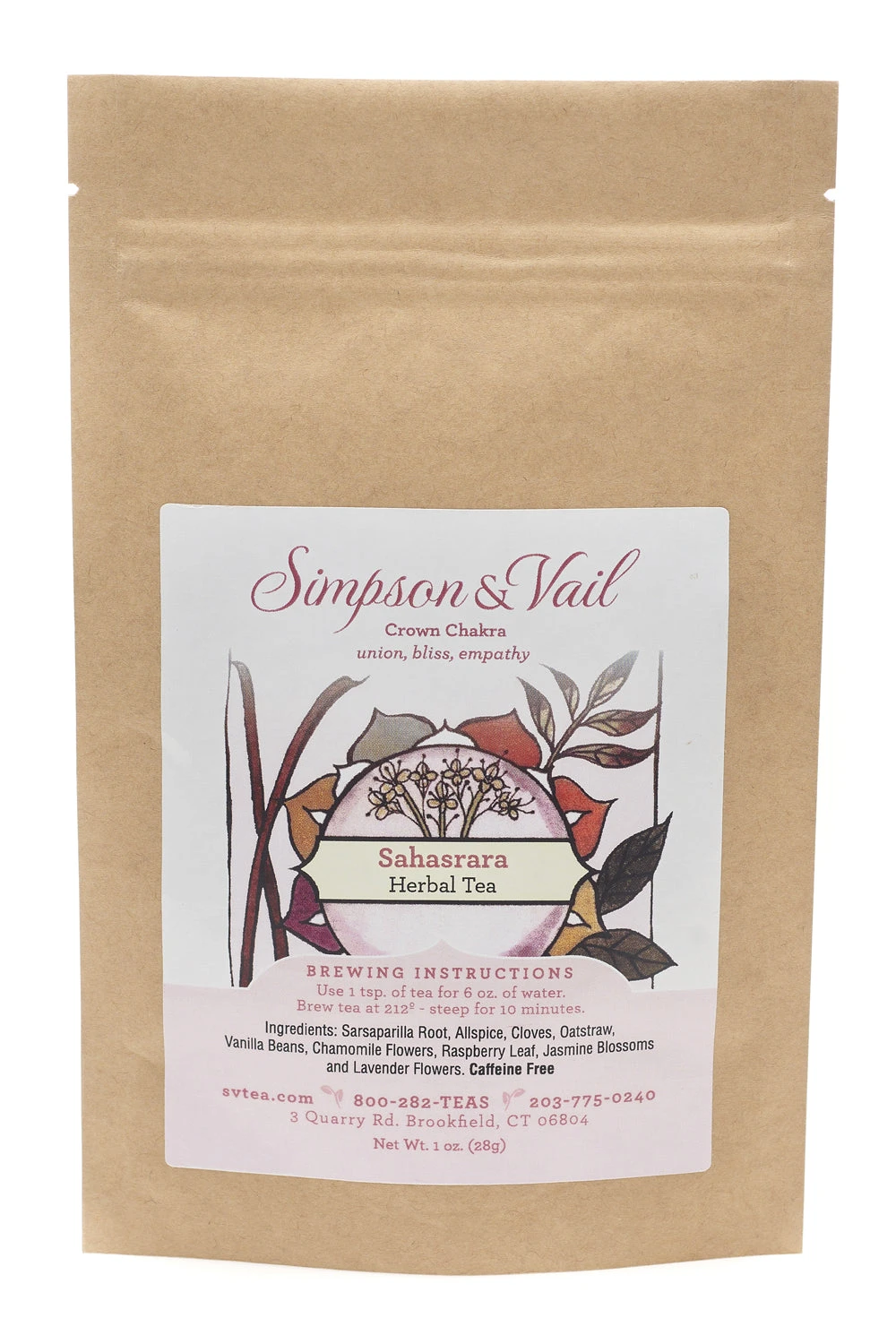 Crown Chakra (Sahasrara) Herbal Tisane - 1oz Pkg 3 Crown Chakra (Sahasrara) Herbal Tisane - 1oz Pkg