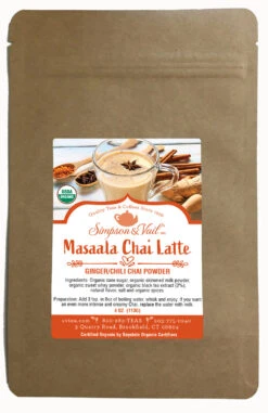 Masaala Chai Latte - Organic - Ginger/Chili Chai Powder, 4oz Pkg - WS