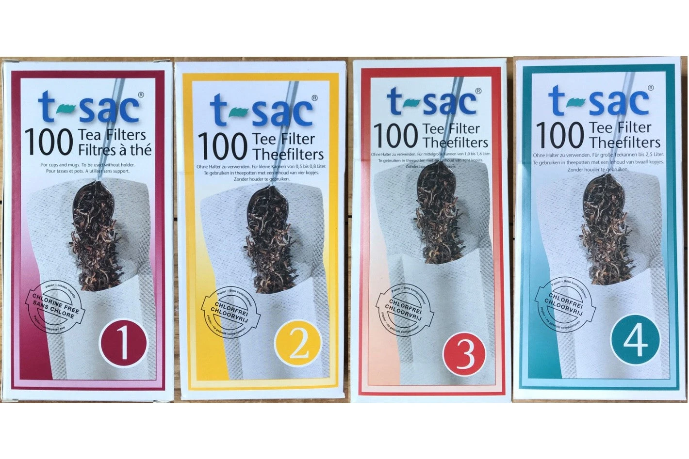 Paper Tea Filters, T-Sac 100/bx 3 Paper Tea Filters, T-Sac 100/bx